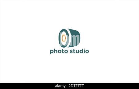 Photo studio logo design and vector template. camera icon. Stock Vector