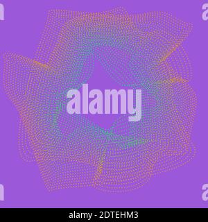 An abstract wavy dot pattern background image. Stock Vector