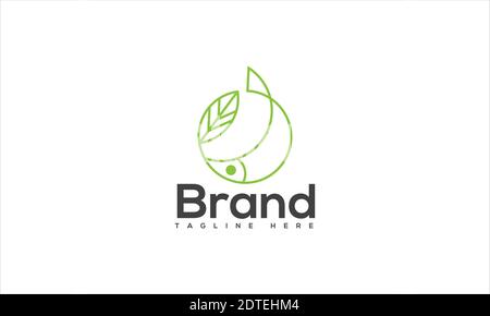 Fish leaf logo design and vector template Stock Vector