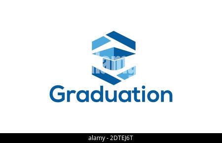 Graduation logo design and vector template Stock Vector