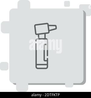 Ophthalmoscope linear icon. Thin line illustration. Funduscopy. Eye ...