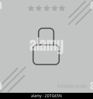 blank closed padlock vector icon modern simple vector illustration Stock Vector
