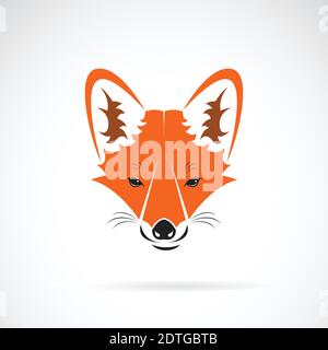 Vector of a fox face design on a white background, Wild Animals. Easy editable layered vector illustration. Stock Vector