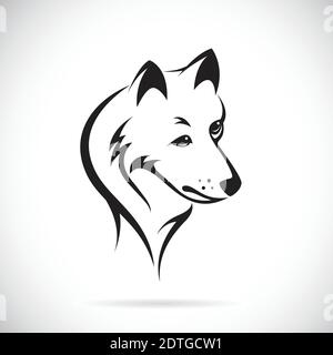 Vector images of wolf head on a white background. Easy editable layered vector illustration. Wild Animals. Stock Vector
