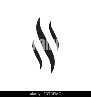 Smoke hot icon vector for graphic design, logo, web site, social media, mobile app, ui illustration Stock Vector