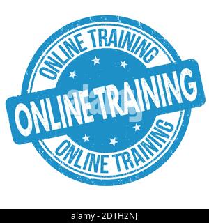 Online training grunge rubber stamp on white background, vector illustration Stock Vector