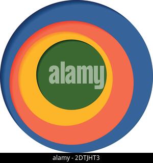 Round palette of four colors on a white background - Vector ...