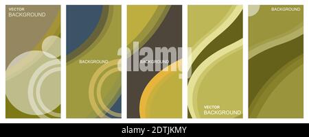 Design templates for social media stories, abstract creative backgrounds in minimal trendy style with copy space for text Stock Vector