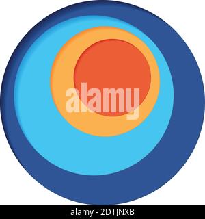 Round palette of four colors on a white background - Vector ...