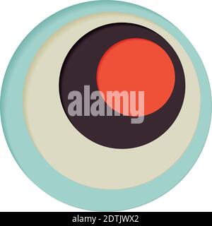 Round palette of four colors on a white background - Vector illustration Stock Vector