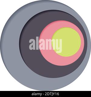 Round palette of four colors on a white background - Vector illustration Stock Vector