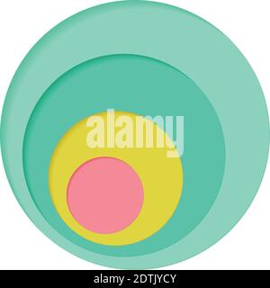 Round palette of four colors on a white background - Vector illustration Stock Vector