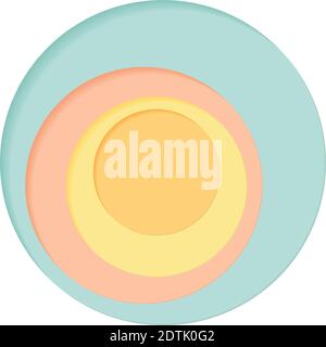 Round palette of four colors on a white background - Vector illustration Stock Vector