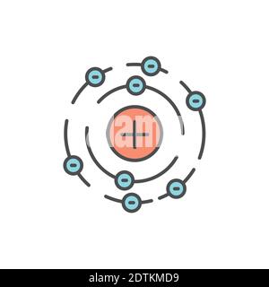 Air formula physics color line icon. Editable stroke. Stock Vector