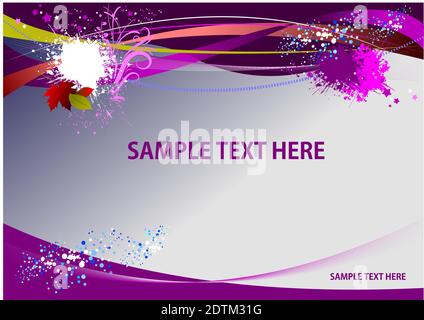 Grunge floral background. Colored illustration Stock Vector