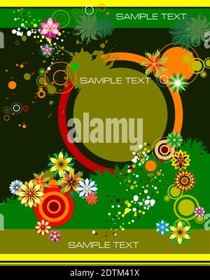 Floral colored background, Colored illustration Stock Vector