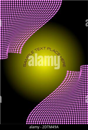 Sample Text Here - dots background. Colored illustrtration Stock Vector