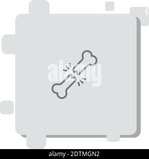 broken bone vector icon modern simple vector illustration Stock Vector