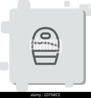 sleeping bag vector icon modern simple vector illustration Stock Vector