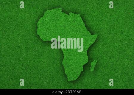 Map of Africa on green felt Stock Photo - Alamy