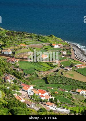 Faja dos Vimes.  Sao Jorge Island, an island in the Azores (Ilhas dos Acores) in the Atlantic ocean. The Azores are an autonomous region of Portugal. Stock Photo