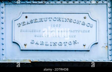 Plaque on Cookham Bridge on the River Thames, Cookham, Berkshire, England, GB, UK. Stock Photo