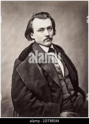 Paul Gustave Doré (1832-1883), French artist and printmaker, portrait photograph by Pierre Petit, 1860 Stock Photo