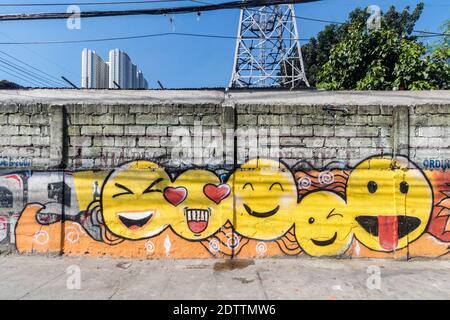 Wall art in Quezon City, Philippines Stock Photo