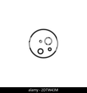 Moon phase thin line icon. Full moon. Isolated outline weather vector illustration Stock Vector