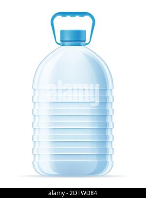 plastic bottle for drinking water transparent vector illustration isolated on white background Stock Vector