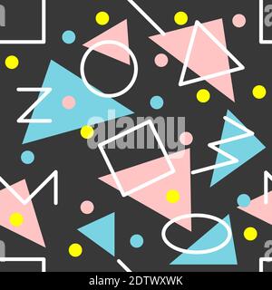 Memphis pattern in classic style. Background, wallpaper Stock Vector