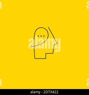 Communication line abstract pictogram Stock Vector