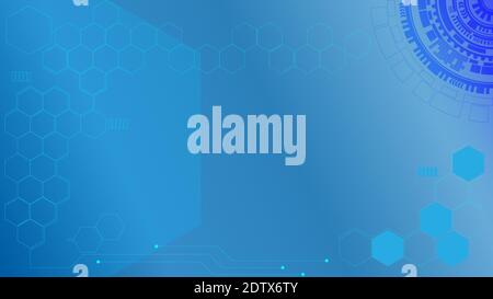 An abstract blue futuristic technology background for a copy space Stock Photo