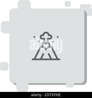 volcano vector icon modern simple vector illustration Stock Vector