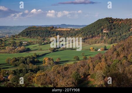 Raw Head and Burwardsley Hill from Bickerton Hill, Cheshire, England, UK Stock Photo