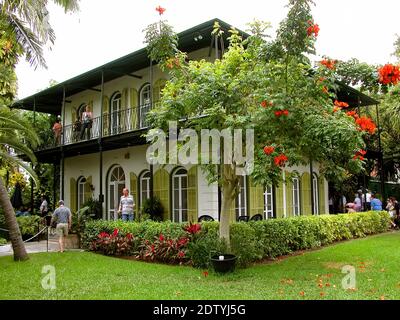 The Ernest Hemingway Home and Museum Key West Florida Stock Photo