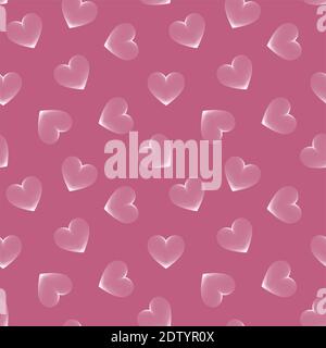 Vector seamless pattern linear heart. Valentine's Day. Love. Stock Vector