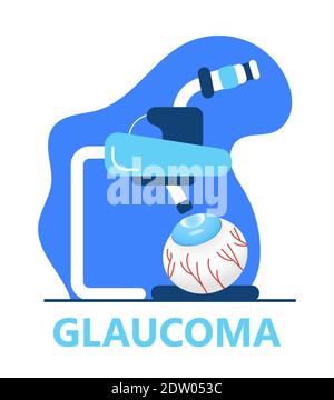 Glaucoma Awareness Month is celebrated in USA in January. Lenticular opacity diagnosis. Ophthalmologist eyesight check up banner. Healthcare vector il Stock Vector