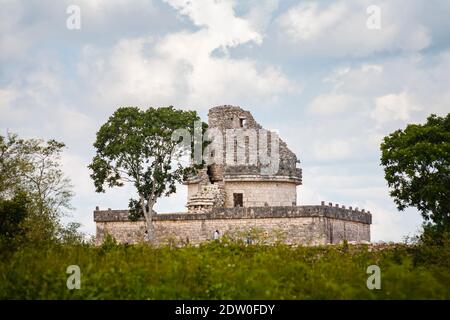 El Caracol, the Observatory, Chichen Itza, a large pre-Columbian Mayan city and archaeological site in Yucatan State, Mexico Stock Photo