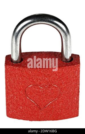 love lock isolated on white background Stock Photo