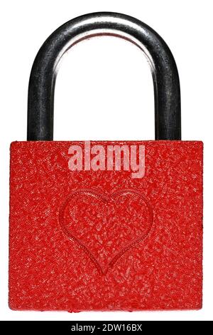 love lock isolated on white background Stock Photo
