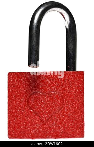 love lock isolated on white background Stock Photo