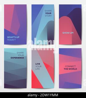 Trendy social media stories template for Instagram Stock Vector