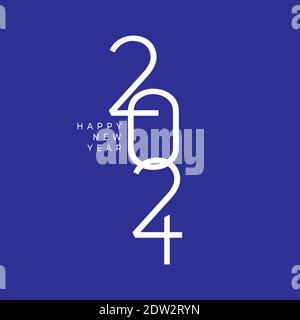2021 Happy New Year logo text design for greeting card, calendar or any design. 2021 number design template. modern and futuristic 2021 happy new year Stock Vector
