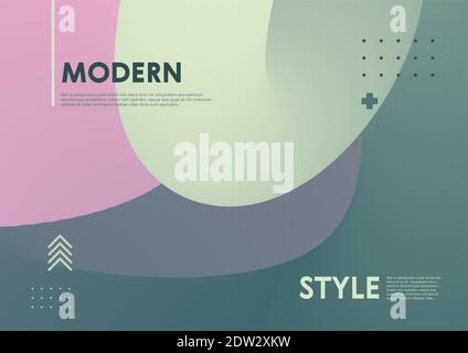 Vector background in trendy fluid design and soft colors Stock Vector