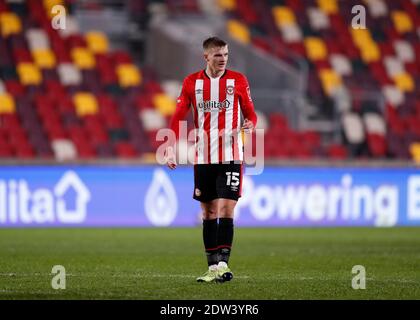 Brentford Community Stadium, London, UK. 22nd Dec, 2020. English Football League Cup Football, Carabao Cup, Brentford FC versus Newcastle United; Marcus Forss of Brentford Credit: Action Plus Sports/Alamy Live News Stock Photo