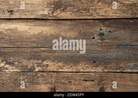 Wooden background, natural aged wood. With space to copy. Stock Photo