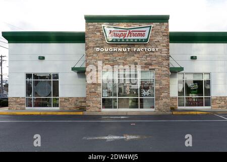 One of Krispy Kreme store in Charlotte, North Carolina, USA. Stock Photo
