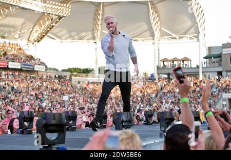 Adam Levine of Maroon 5 performs onstage during 102.7 KIIS FM's 2014 Wango Tango at StubHub Center in Los Angeles, CA, USA on May 10, 2014. Photo by Lionel Hahn/ABACAPRESS.COM Stock Photo