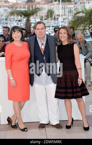Marion Bailey, Timothy Spall and Dorothy Atkinson posing at Mr Turner photocall presented in competition at the Palais des Festivals in Cannes, France on May 15, 2014 as part of the 67th Cannes Film Festival. Photo by Nicolas Briquet/ABACAPRESS.COM Stock Photo